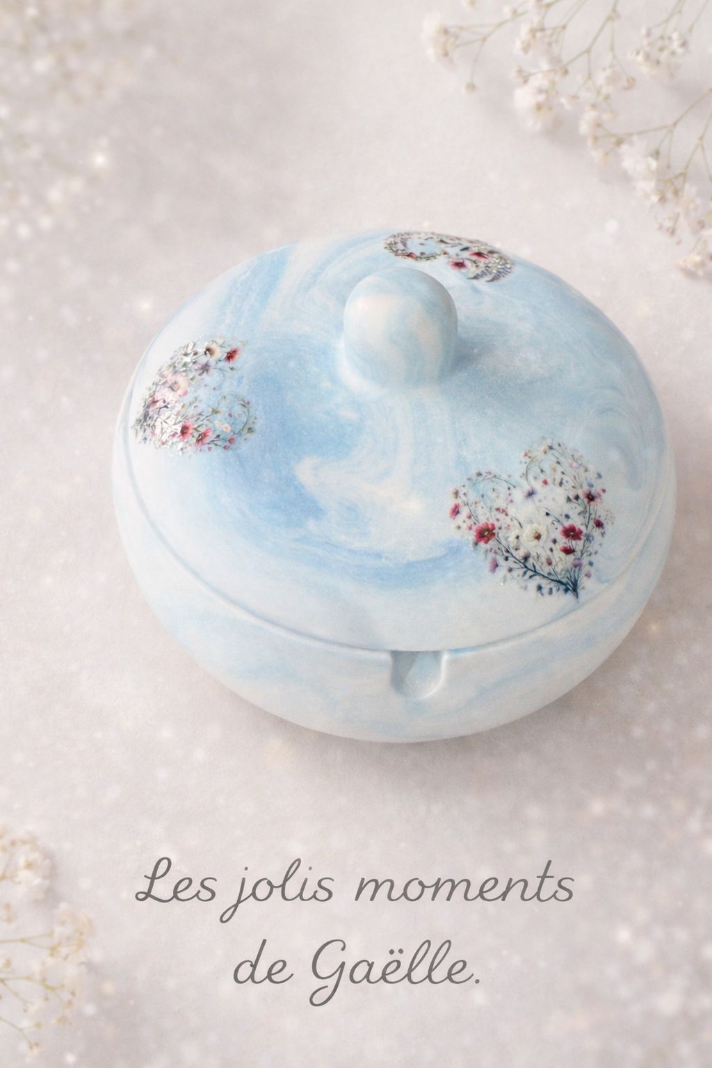✨cendrier décoratif en plâtre - fait main✨